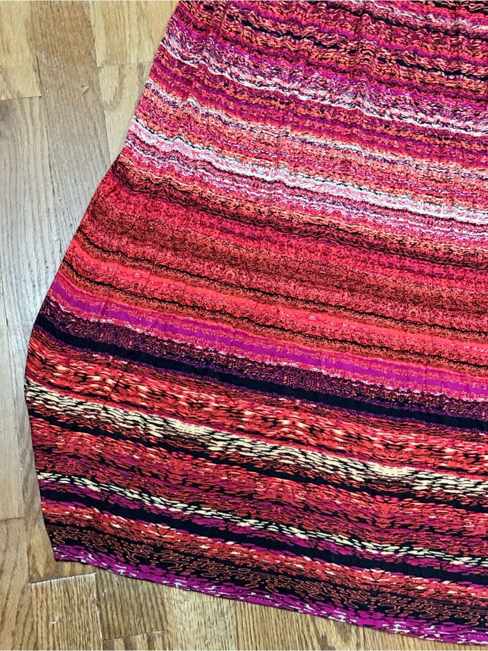 Soma Coral and Pink Striped Maxi Dress - Picture 2 of 9